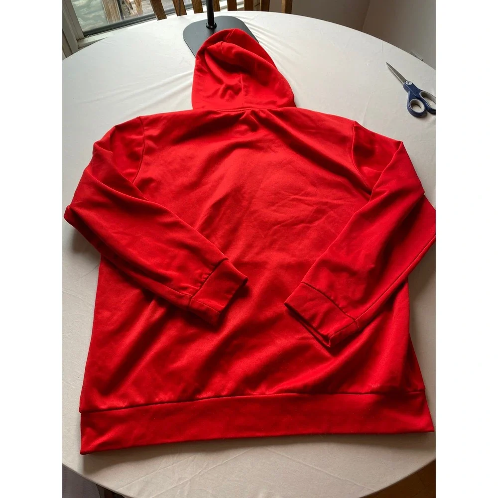 Adidas Detroit Red Wings NHL Hoodie Mens Large Red Fleece Sweatshirt 7676F012